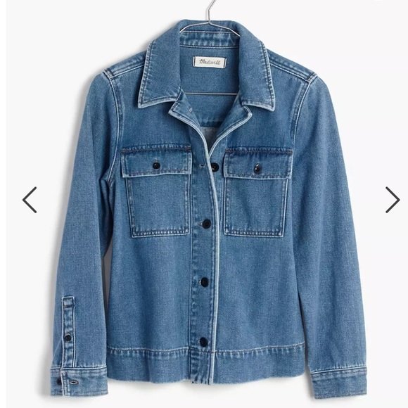 Madewell Jackets & Blazers - Madewell Northward Cropped Army Jacket in Denim L